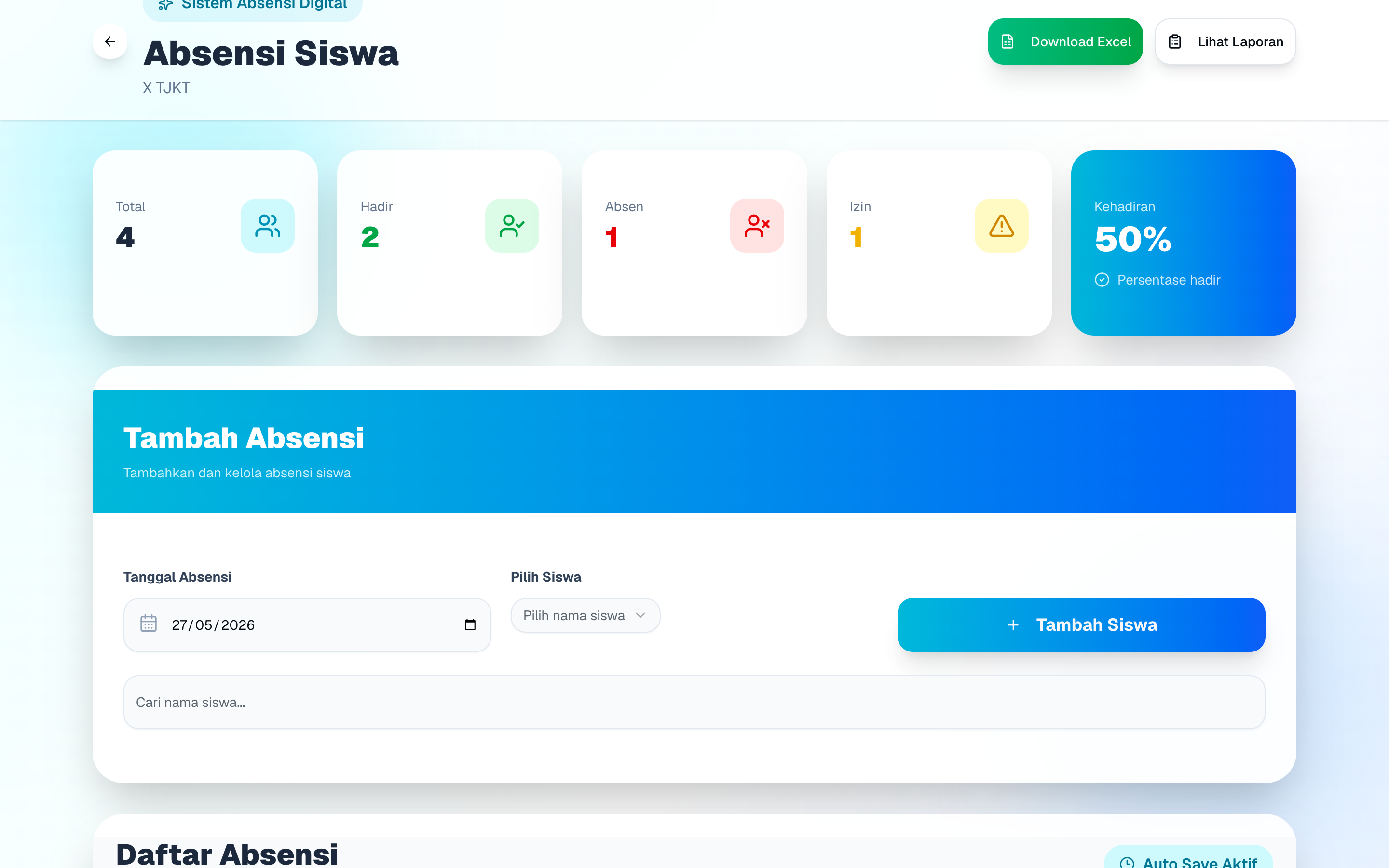 Class Presence Web App – Attendance System for Schools